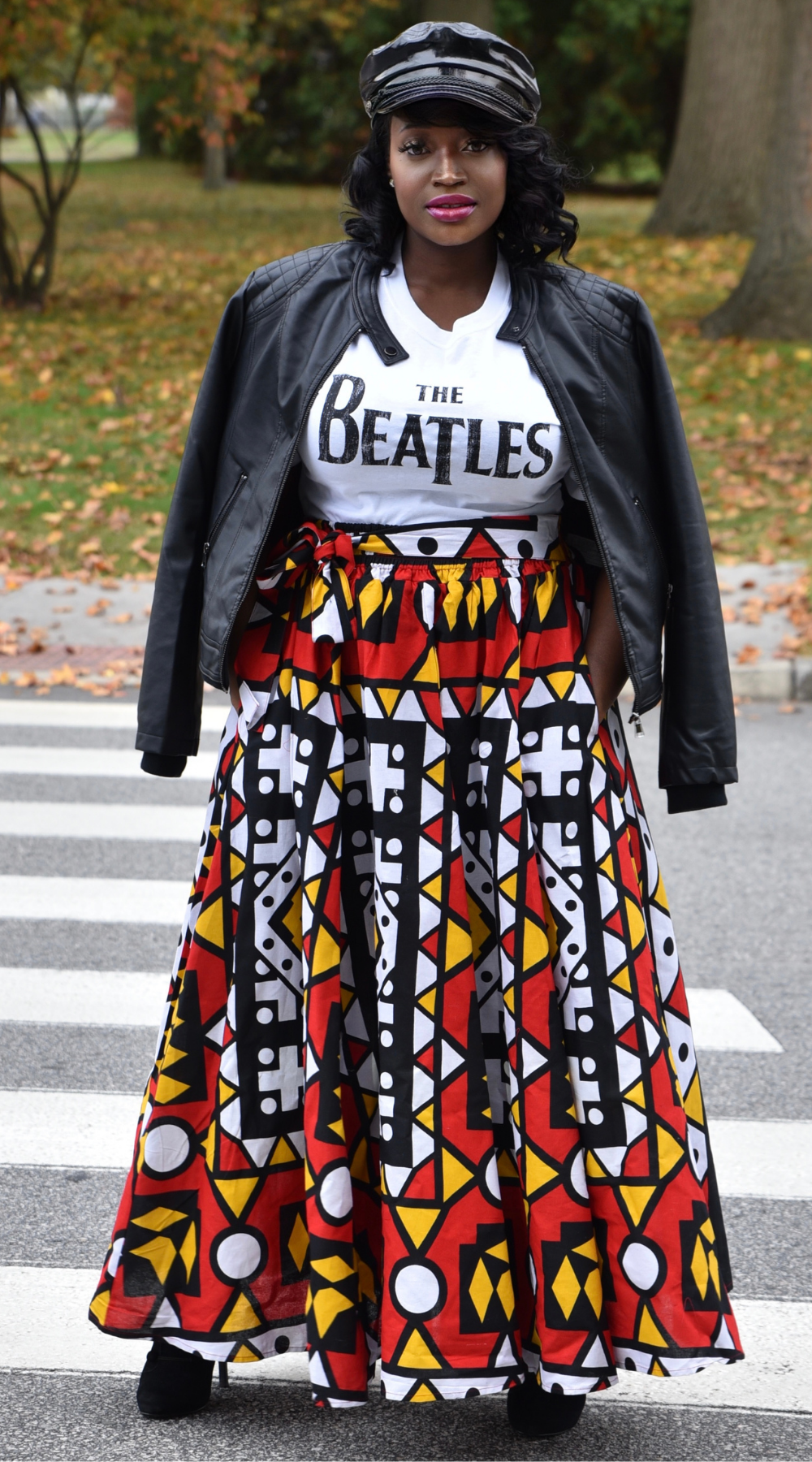 African print hot sale maxi skirt