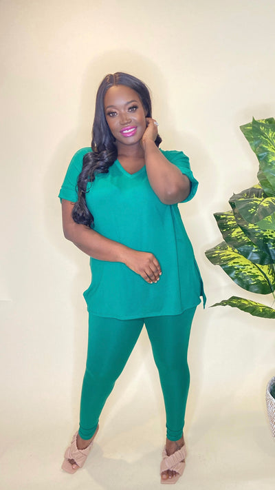 V-Neck Legging Set
