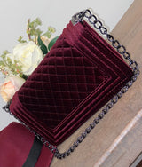 Quilted Velvet Crossbody Handbag - Shop Kpellé