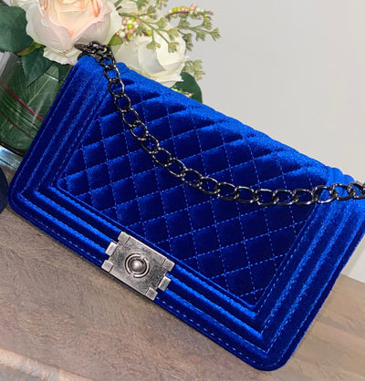 Quilted Velvet Crossbody Handbag - Shop Kpellé