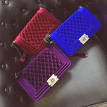 Quilted Velvet Crossbody Handbag - Shop Kpellé